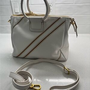 HOBO White & Gold Bag with crossbody option